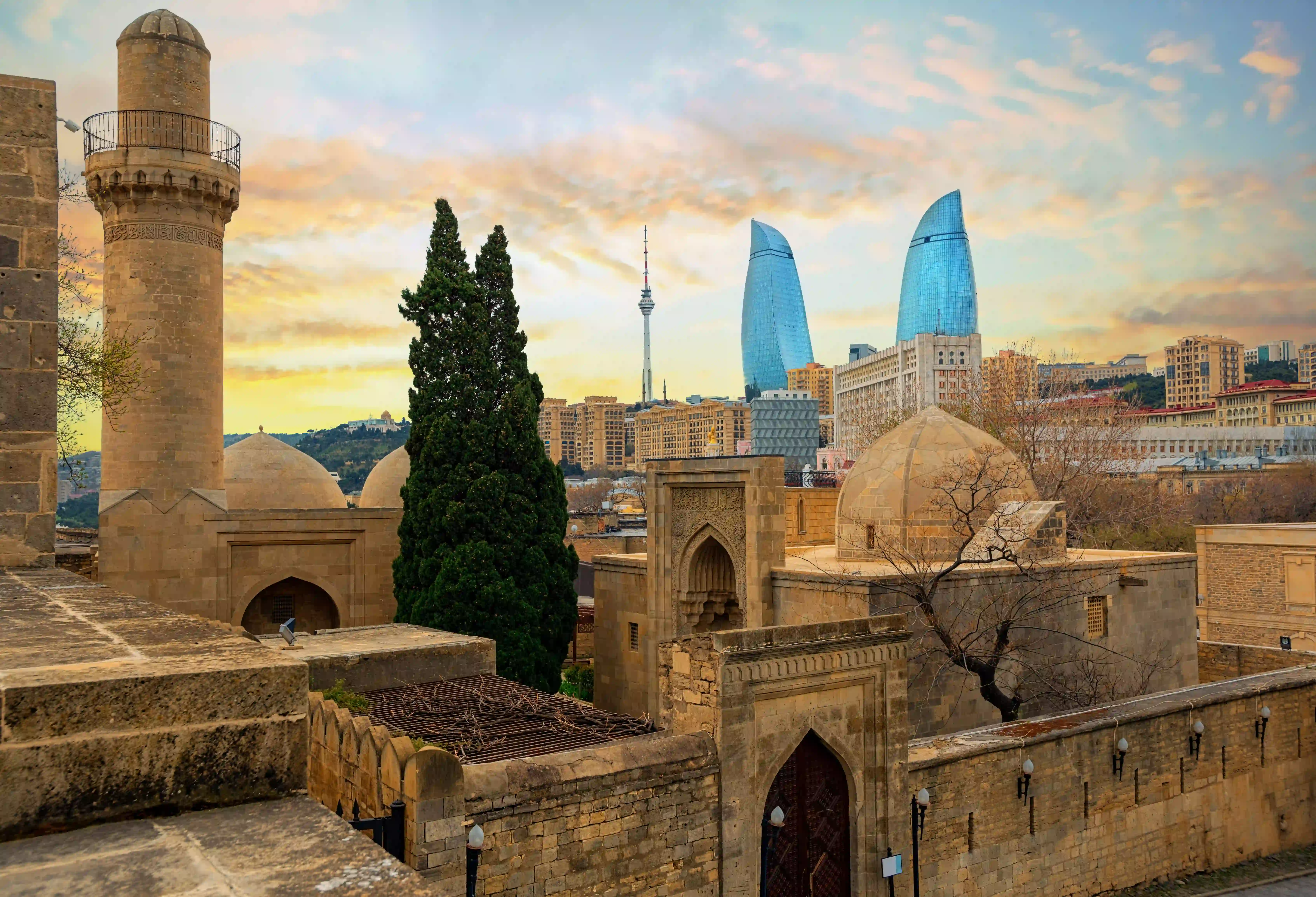 The mind-blowing panoramic view of the Palace of the Shirvanshahs.